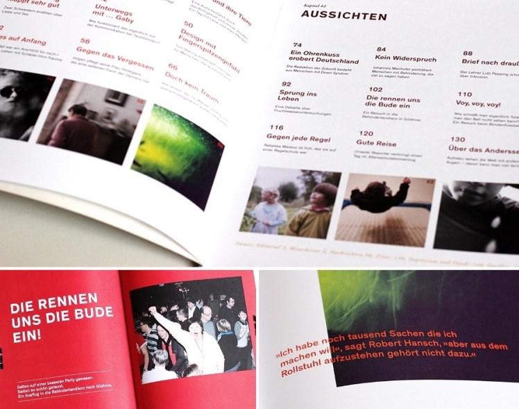 Foto: Collage verschiedener Inhalte des Magazins