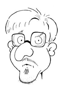 Foto: Gezeichnetes Selbstporträt von Phil Hubbe