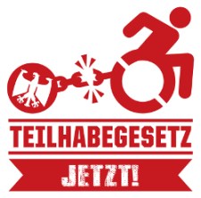 Grafik: Logo der Kampagne "Teilhabegesetz jetzt!"