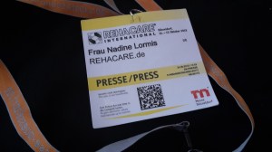 Foto: Mein Presseausweis für die REHACARE 2015
